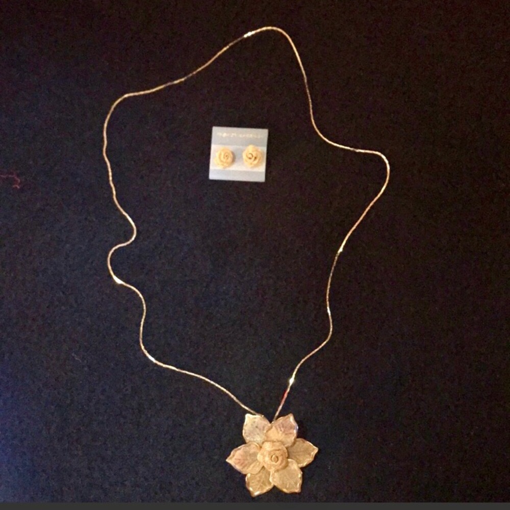 Chain w/Brooch & Earrings